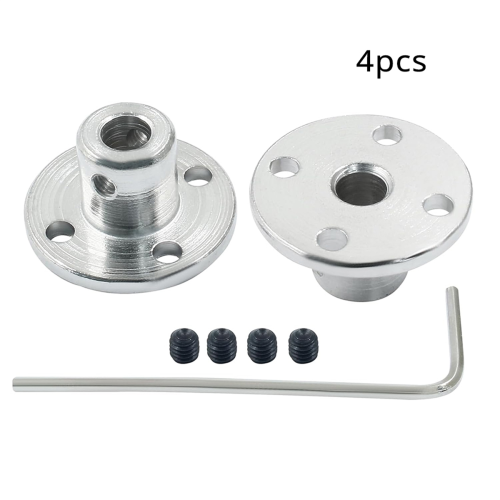 4 Pcs 5mm Metal Flange Shaft Coupling Rigid Flange Coupling 1