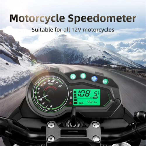 Ταχύμετρο ADQ Μοτοσικλέτας Ταχόμετρο 12000 RPM Μετρητής 2