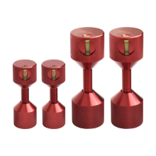 4 piezas de pasador de posicionamiento de gradiente de dos orificios con brida de aluminio rojo