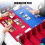 Trading Card Storage Box with Window 5-Row Deck Case Black+Blue 4