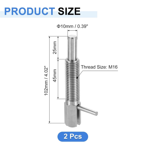 2Pcs Retractable Indexing Plunger Pin, Latch Telescopic Locking Pin 1