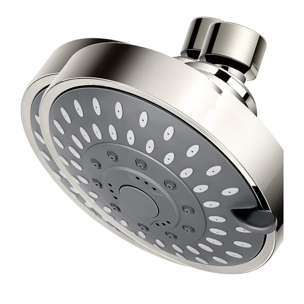 Shower Head High Pressure Fixed 4 Inch Brushed Nickel 4852046437502