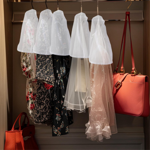 24PCS Garment Covers for Hanging Clothes Shoulder Dust Covers 2