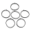 6Pcs Car Engine Intake Manifold Gasket Intake Pipe Gasket for 6