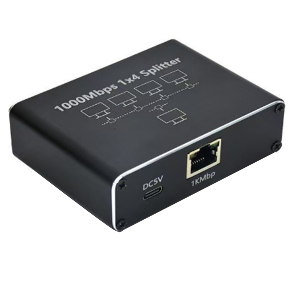 Gigabit 1000Mbps Rj45 Splitter 1 To 4 Ethernet Adapter Lan Connector 4852046472671