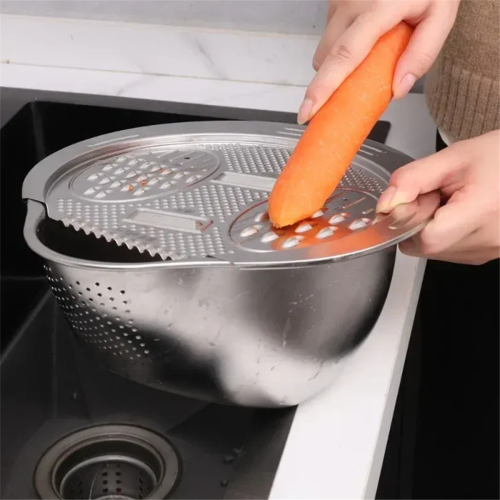 Multifunctional Kitchen Drain Basin with Grater 2