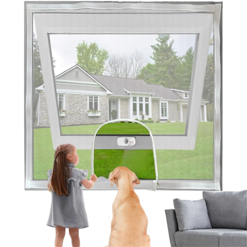 Adjustable Window Screen Replacement Kit with Zipper Opening 2