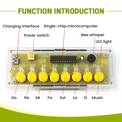 Kit electrónico DIY Kit de piano electrónico de 8 teclas DIY 1