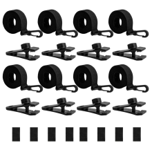 24Pcs Pool Solar Cover Reel Attachment Kit,Solar Blanket Straps Kit