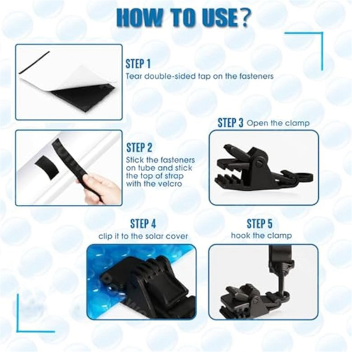 Inground Swimming Pool Solar Cover Reel Straps 1