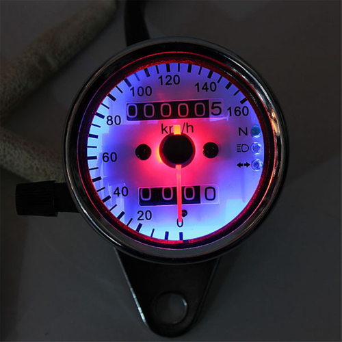 Μοτοσικλέτα Universal 12V LCD Ταχύμετρο Οδόμετρο Διπλής Χρήσης 1