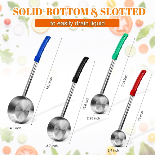 Stainless Steel Solid Portion Control Ladle Spoon 2