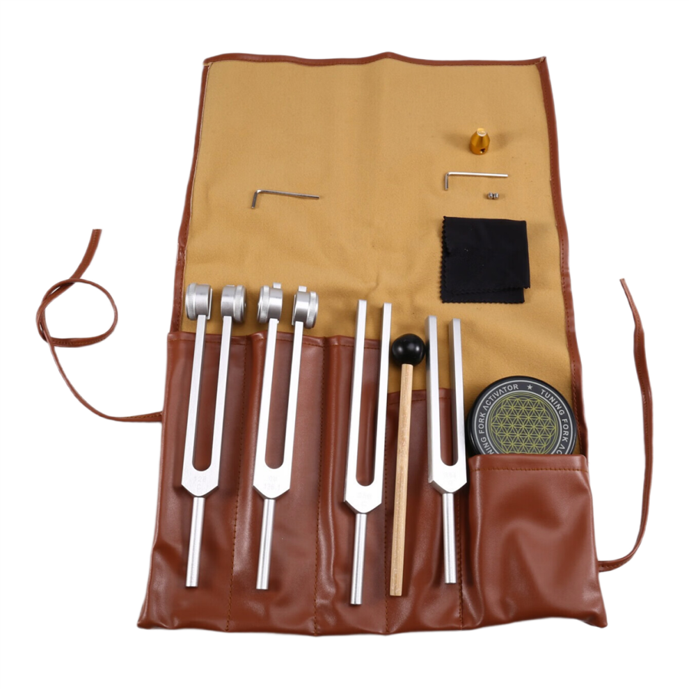 Tuning Forks for Healing Set 136.1Hz, 256Hz, 384Hz & Activator