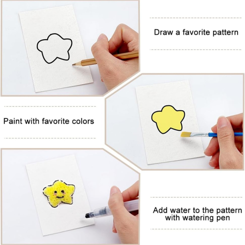 20 Pcs Magic Foam Texture Paper 3D Drawing Magic Canvas Sponge 2