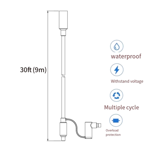 Predlžovací kábel 12AWG pre solárne generátory, 8 mm samica-samec A 2
