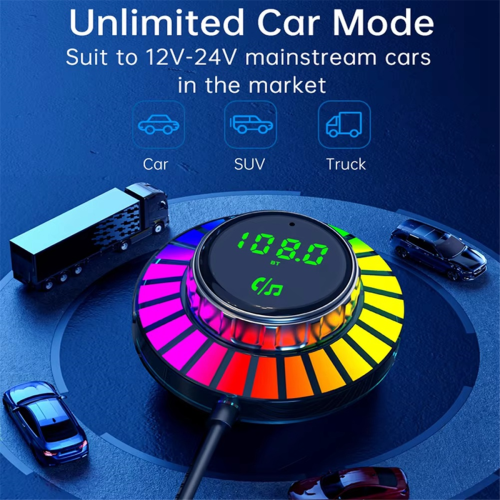 Bluetooth 5.3 FM Transmitter Car Adapter, PD30W & QC3.0 Wireless 2