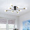 8-Light Sputnik Chandelier, Industrial Semi Flush Mount Ceiling Light 1