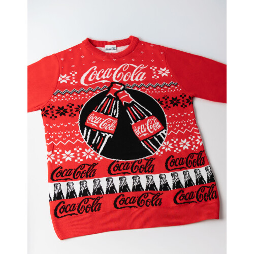 Coca Cola (Large) Coca Cola Christmas Jumper (Mens Red) 2