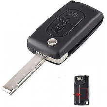 KINZON 2 cls BLADE-Coque de  cl de voiture pliable 307 408 308 407 pour C2 C3 C4 C5 C6