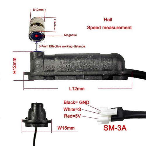 Electric Bicycle Kt External Speed Sensor Kt-bs-1 Speed Sensor, 3 Cores 1