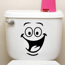 KINZON Toilette smiley visage autocollants drle salle de bain cuisine stickers muraux couvercle de toilette autocollants mur art bricolage mur art dco