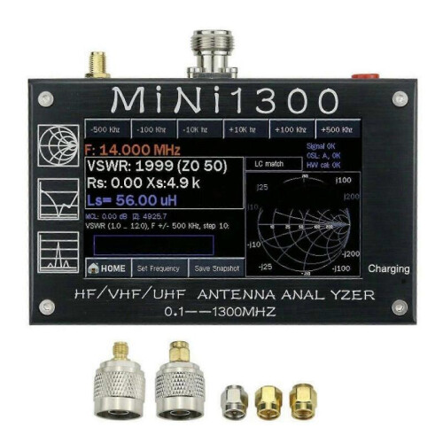 Mini 1300 0.1-1300mhz Vhf/uhf Ant Swr Antenna Analyzer Meter Frequency Sweep It