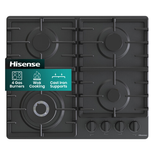Hisense Hisense GM663BHF 60cm Gas Hob - Black