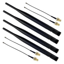915MHz LoRa Antenna 5dBi SMA Male 195mm + IPEX to SMA Female Cable for Meshtastic ESP32 LoRa 32 V3 -AB02S(Pack of 4)