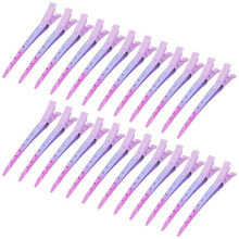 KinZon 24 Packs Duck Bill Clips, Bantoye 3.5 Inches Rustproof Metal Alligator Curl Clips with Holes for Hair Styling, Hair Coloring, Silver