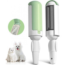 2 Pack Pet Hair Remover Roller,Reusable Dog & Cat Fur Remover with Comfy Non-Slip Handle, Portable Pet Hair Removal Tool with Self-Cleaning Base for C