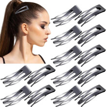 KinZon 24 Pieces Double Grip Hair Clips Metal Snap Hair Clips Women Hair Barrettes for Hair Making, Salon Supplies (Black, 2 Inch)
