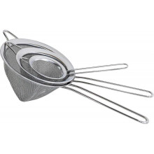 KINZON 3pcs-8cm,10cm,12cm,Cuillre en acier inoxydable, cuillre goutter, cuillre de cuisine