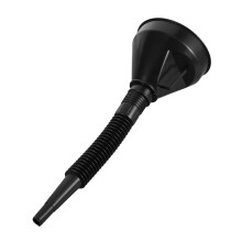 Funnel for Refueling Black Plastic Long Neck Flexible Funnel for Gas Oil Change and Coolant with 12 Inch Length
