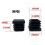30 Pcs Square Plastic End Caps,20 Mm X 20 Mm Square Plastic Plugs,square Ribbed 2