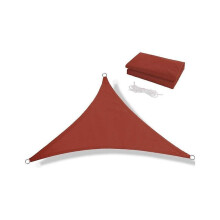 Triangular Shade Sail 3.6X3.6X3.6m - Waterproof 300D Sunscreen Shade Sail Garden Swimming Pool Outdoor Awning Rust Red