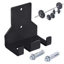 Vertical Barbell Storage Rack, Wall-Mounted Weight Bar Holder for Home Gym, Steel Hanger for Garage, Living Room, Bedroom
