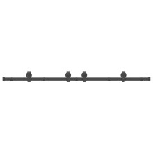 (183 cm) vidaXL Sliding Door Hardware Kit 200 cm Steel Black sliding door hardware