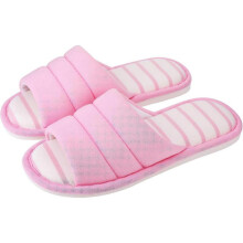 (37, Pink) Womens Open Toe House Slippers Soft Cotton Indoor Slippers Slip-on Memory Foam Bedroom Slippers Home Shoes