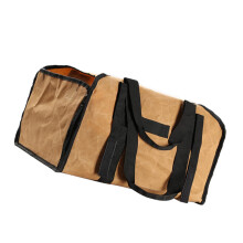 Durable Carry Bag for Wood Storage Container, Khaki, Practical Design with Double Handles for Camping and Home Use