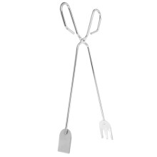 Tool Grip Charcoal Tongs Clamp for Outdoor Cooking, Fireplace, Campfire, and Barbecue - Extended Wooden Tweezers