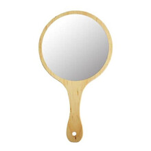 Wooden Hand Mirrors Pack of 5 for Women - High-End Luxury Design Makeup and Dressing Tools for Home and Hotel Use