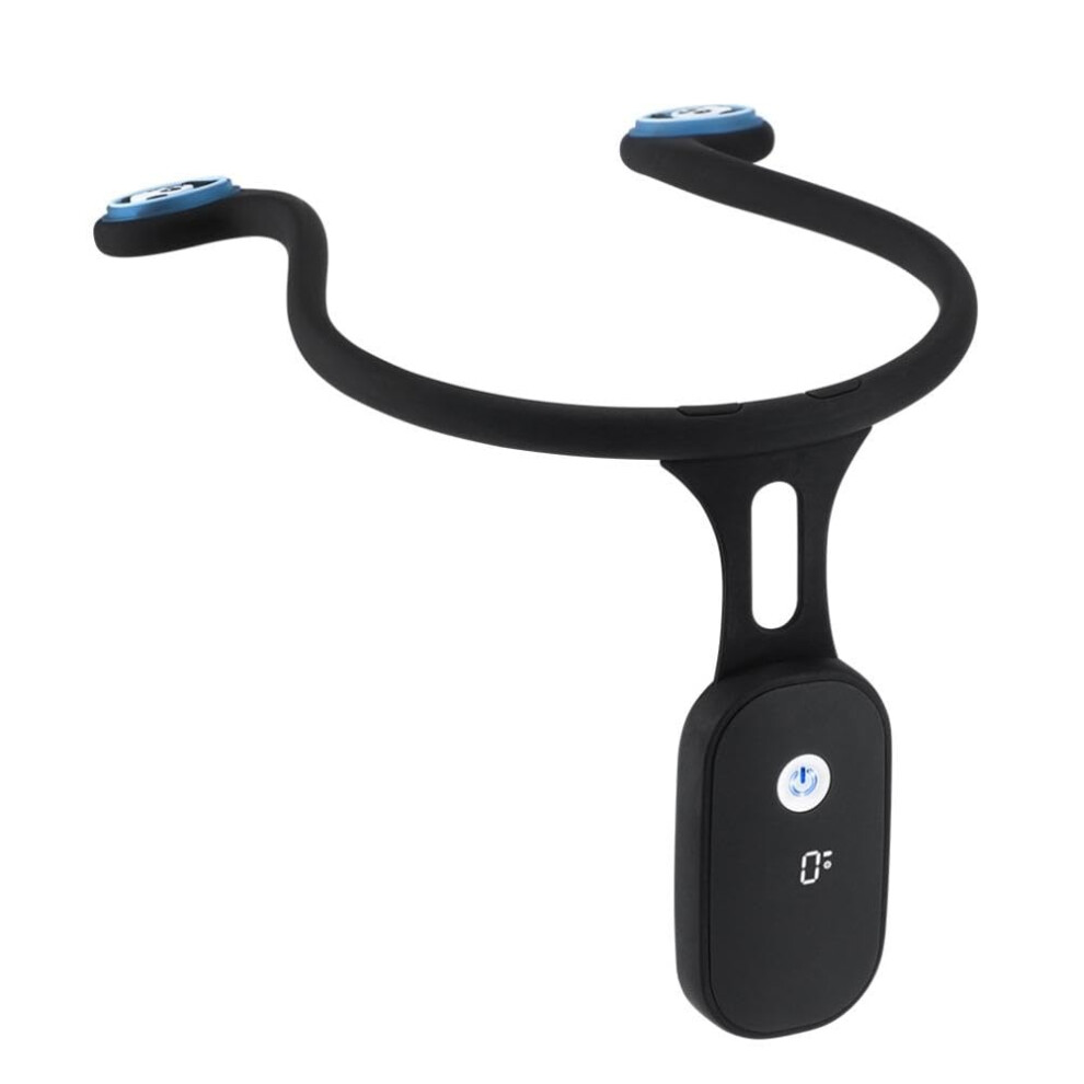 Rechargeable Silicone Neck Posture Corrector Trainer for Humpback and Neck Alignment, Automatic Induction, Black
