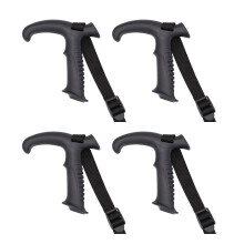 4pcs Straight/Curved Grip Climbing Stick Head Replacement, Lightweight Aluminum, Compatible with All Climbing Poles