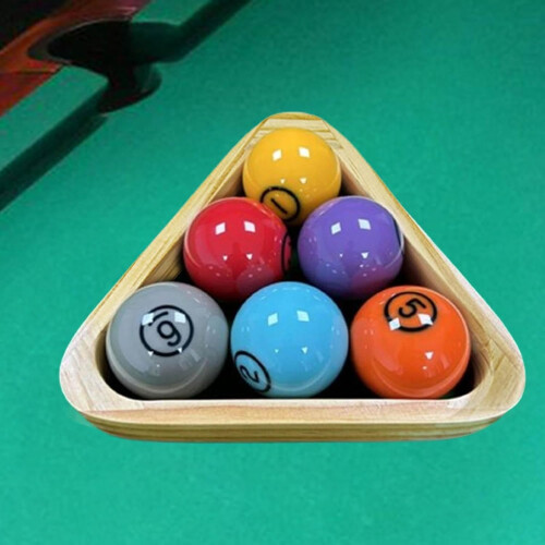 Pool Ball Rack Triangle - High Performance Wood Billiard Table Rack for 16 Balls, Durable and Stable Design 2