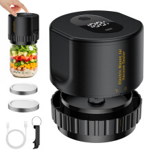 Vacuum Sealer for Mason Jars, Electric Sealing Kit with 10 Lids, LED Display for Normal and Wide Mouth Jars