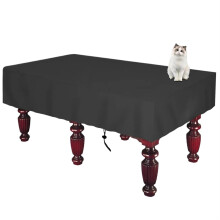 Pool Table Cover 7ft 8ft 9ft Oxford Cloth Dustproof Outdoor Billiard Table Protector 235x135x20cm Black