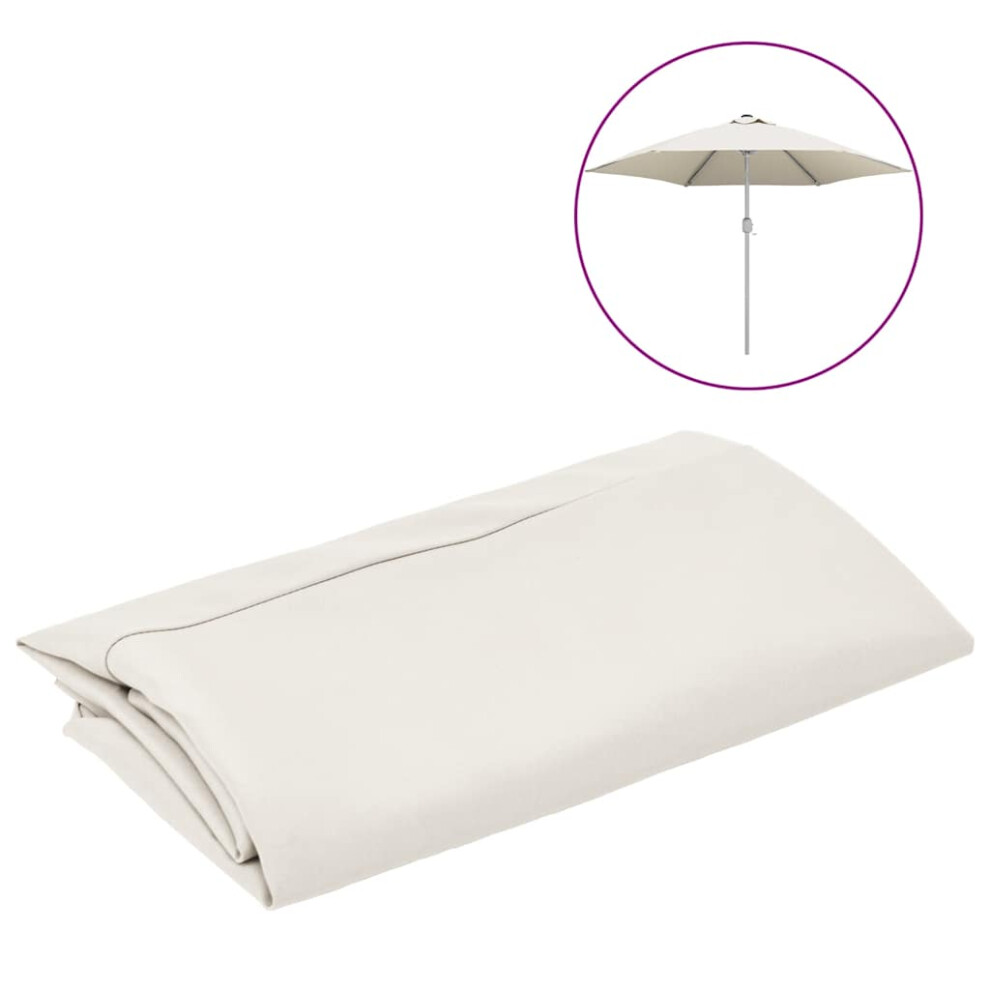 Vidaxl Replacement Fabric For Outdoor Parasol Sand White Sunshade Garden Patio