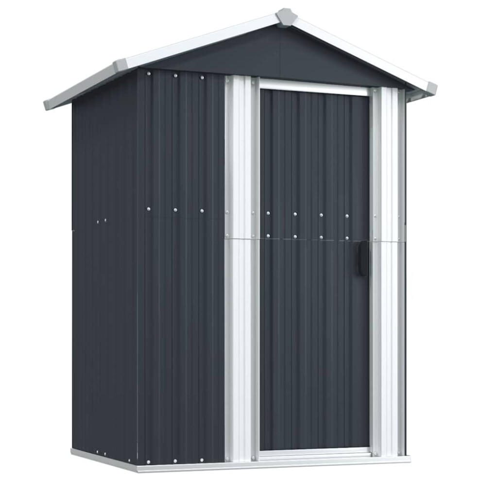 Vidaxl (Anthracite) Garden Shed Outdoor Storage House Patio Tool Organiser Galvanised Steel
