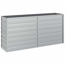 vidaXL Galvanized Steel Garden Raised Bed 160x40x77 cm - Silver Outdoor Planter (316894)
