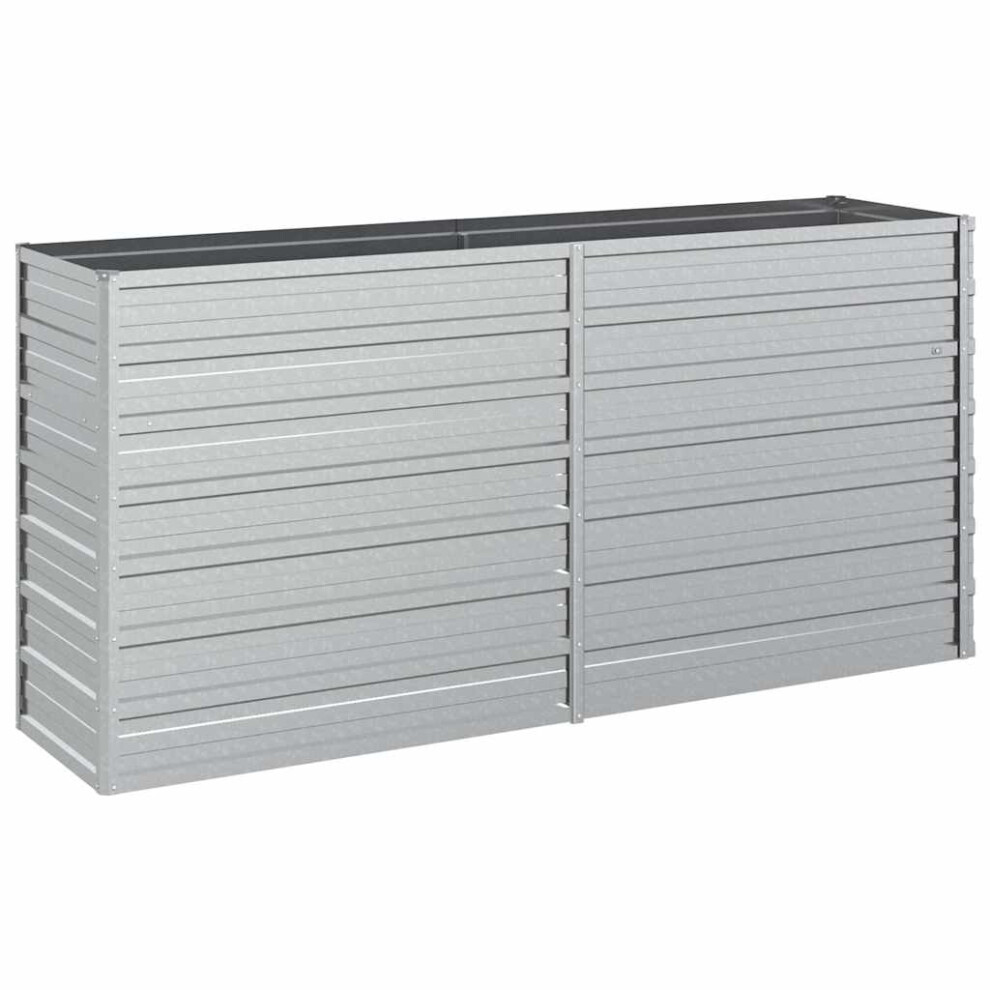 vidaXL Galvanised Steel Raised Garden Bed 160x40x77cm - Image 3